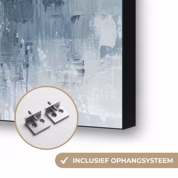 Abstract - Verf - Kunst - Goud Textielframe zwart klein -USP_ophangsysteemNL