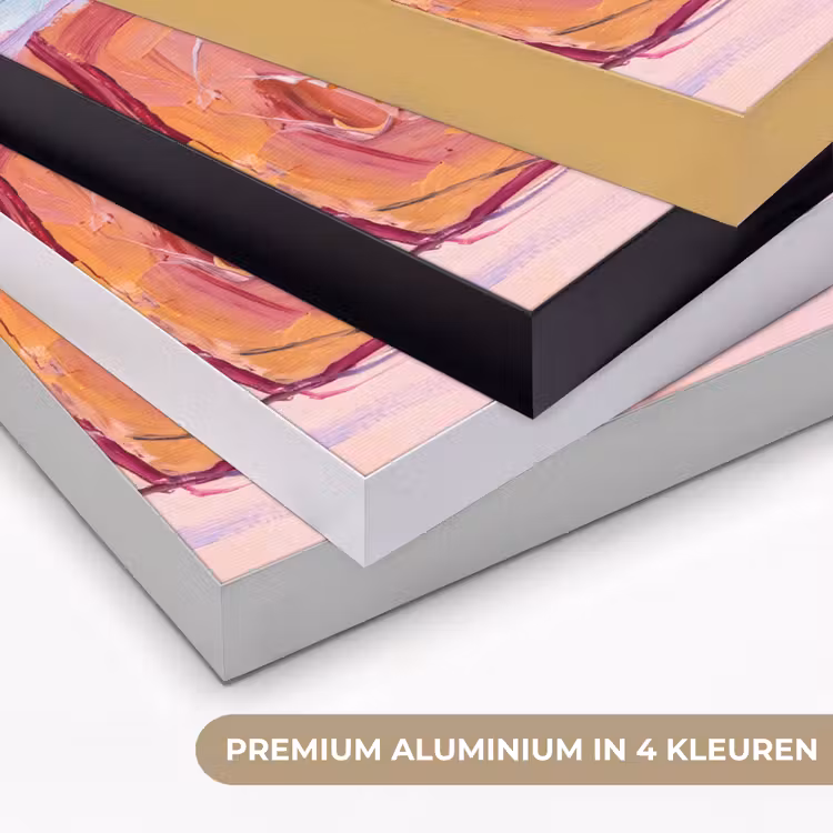 Abstract - Vormen - Modern - Roze Textielframe zwart klein -USP_kleurenNL