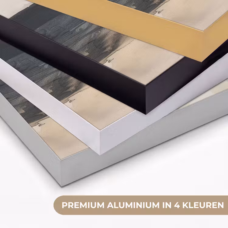 Abstract - Zwart wit - Verf - Modern Textielframe zwart klein -USP_kleurenNL