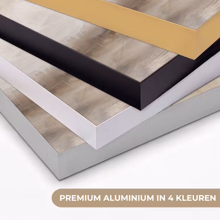 Abstrakt - Landschap - Modern - Beige - Kunst Textielframe zwart klein -USP_kleurenNL