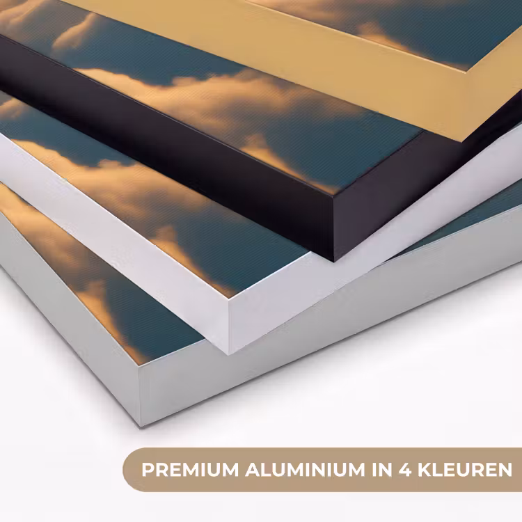 Adelaar - Wolken - Zon Textielframe zwart klein -USP_kleurenNL