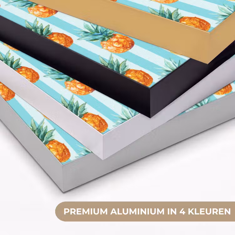 Ananas - Strepen - Groen Textielframe zwart klein 947 -USP_kleurenNL