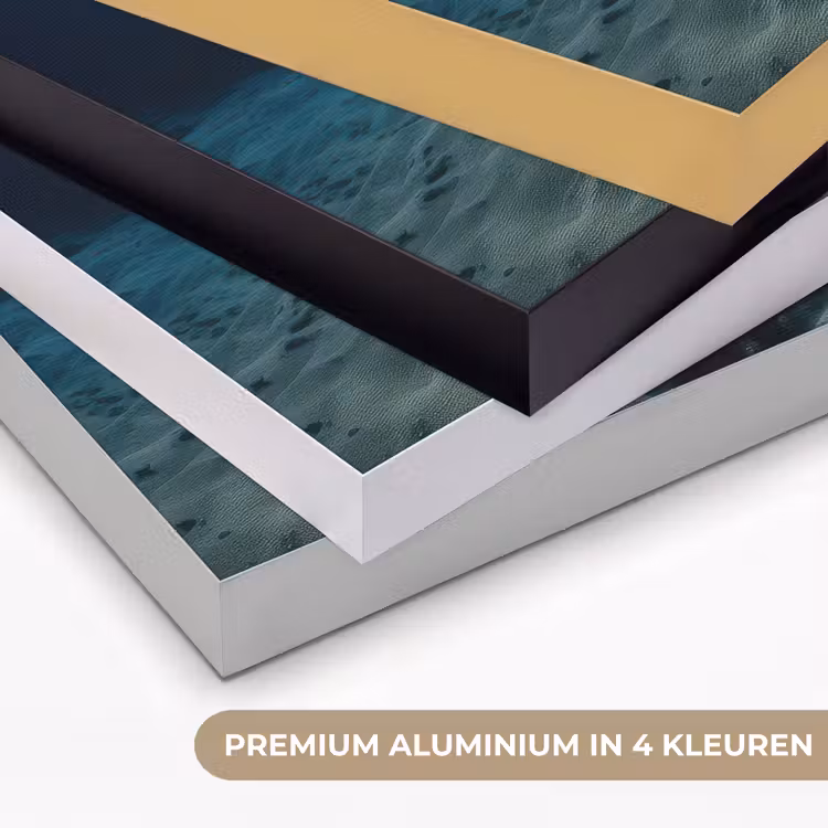 Anker - Ijzer - Zeebodem - Zand Textielframe zwart klein -USP_kleurenNL