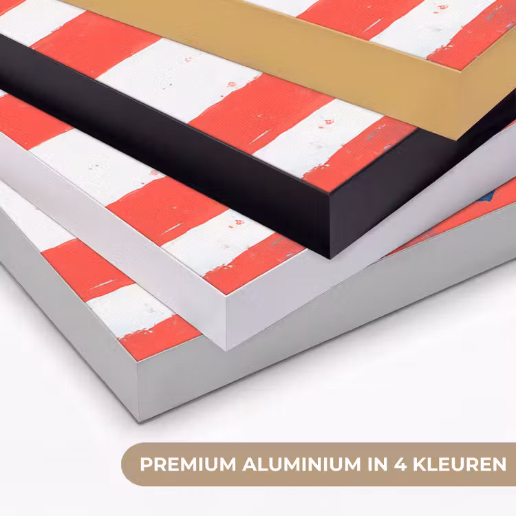 Anker - Verfspatten - Rood - Blauw Textielframe zwart klein -USP_kleurenNL