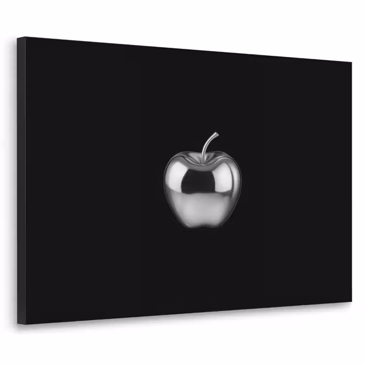 Appel - Metallic - Symmetrisch Textielframe zwart klein -3d