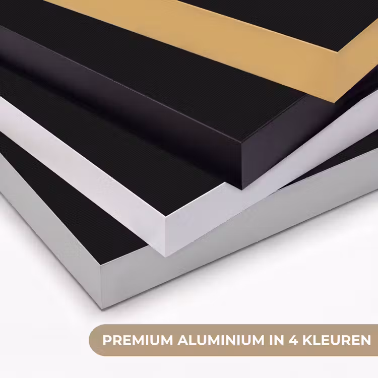 Appel - Metallic - Symmetrisch Textielframe zwart klein -USP_kleurenNL