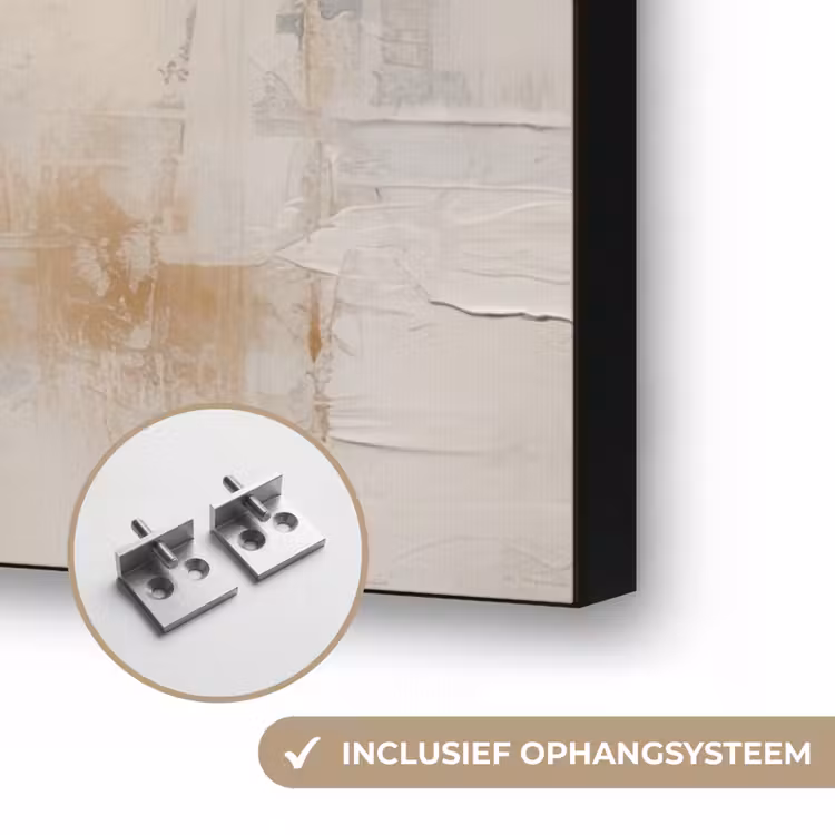 Aquarel - Abstract - Kunst Textielframe zwart klein -USP_ophangsysteemNL