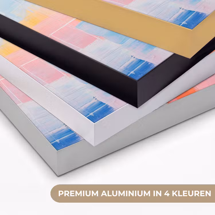 Aquarel - Pastel - Abstract - Kunst Textielframe zwart klein -USP_kleurenNL