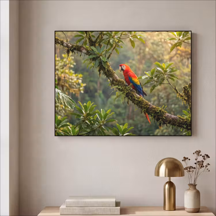 Ara - Jungle - Rood Textielframe zwart klein -sfeer2