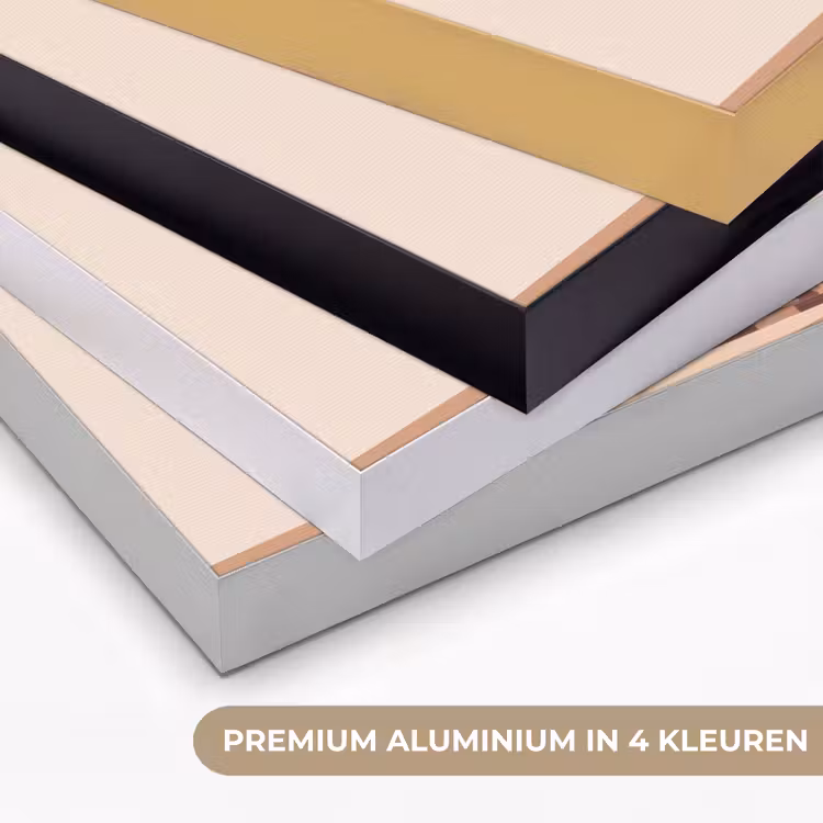 Architectuur - Brandenburg - Berlijn - Zonsondergang - Historisch Textielframe zwart klein -USP_kleurenNL