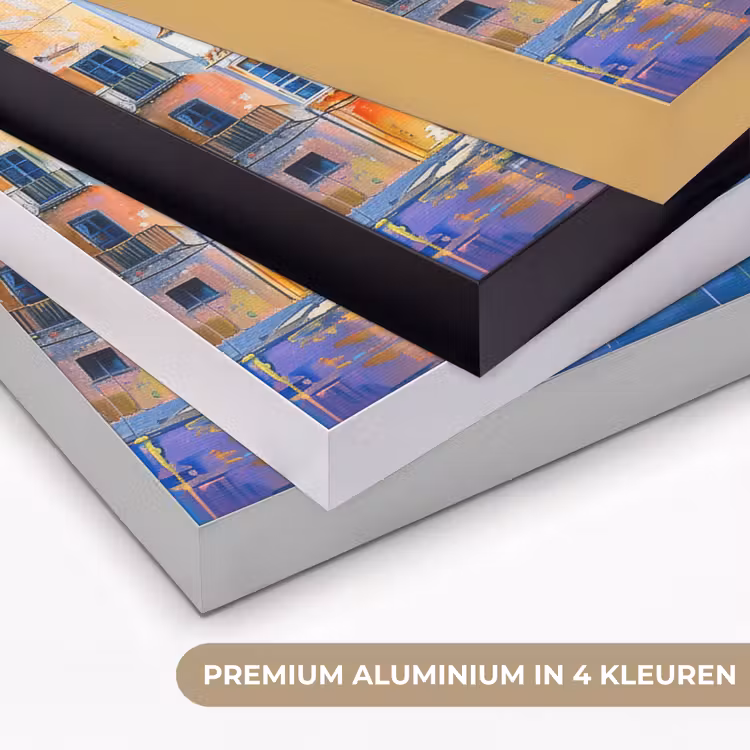 Architectuur - Kleurrijk - Kunst - Modern Textielframe zwart klein -USP_kleurenNL