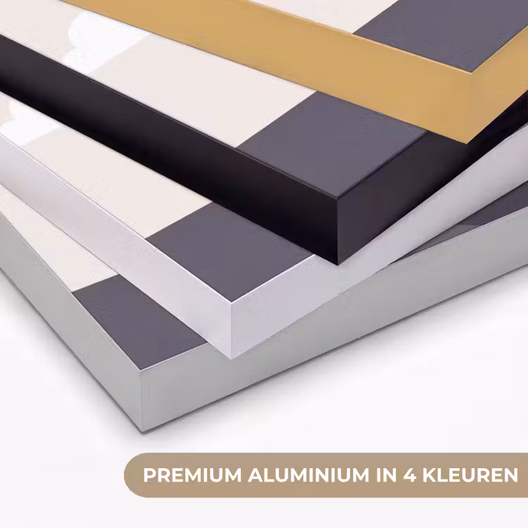Architectuur - Stadsgezicht - Modern - Grijs - Oranje Textielframe zwart klein -USP_kleurenNL