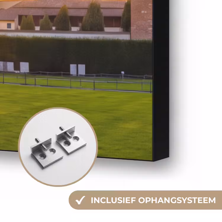Architectuur - Toren - Pisa - Italië - Zonsondergang Textielframe zwart klein -USP_ophangsysteemNL