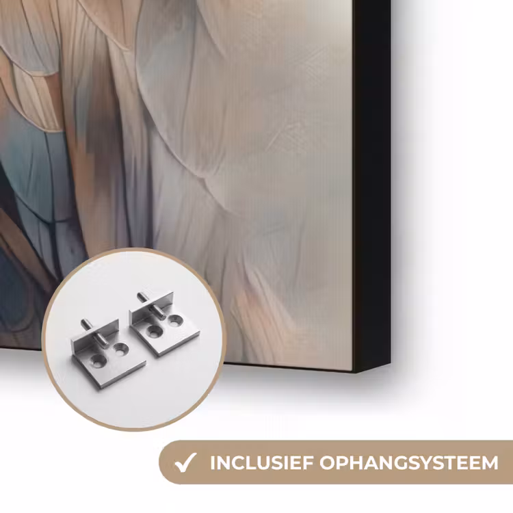 Arend - Adelaar - Vogel - Bloemen - Natuur Textielframe zwart klein -USP_ophangsysteemNL