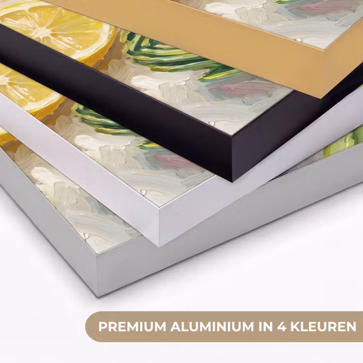 Art frame - Artisjok - Citroen - Eten - Artisjok - Citroen - Eten Textielframe zwart klein