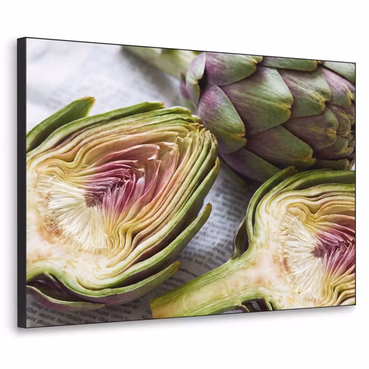 Art frame - Artisjok - Doorgesneden - Eten - Artisjok - Doorgesneden - Eten Textielframe zwart klein