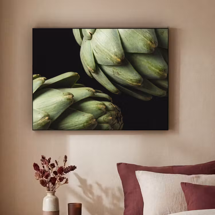 Art frame - Artisjok - Groen - Eten - Artisjok - Groen - Eten Textielframe zwart klein
