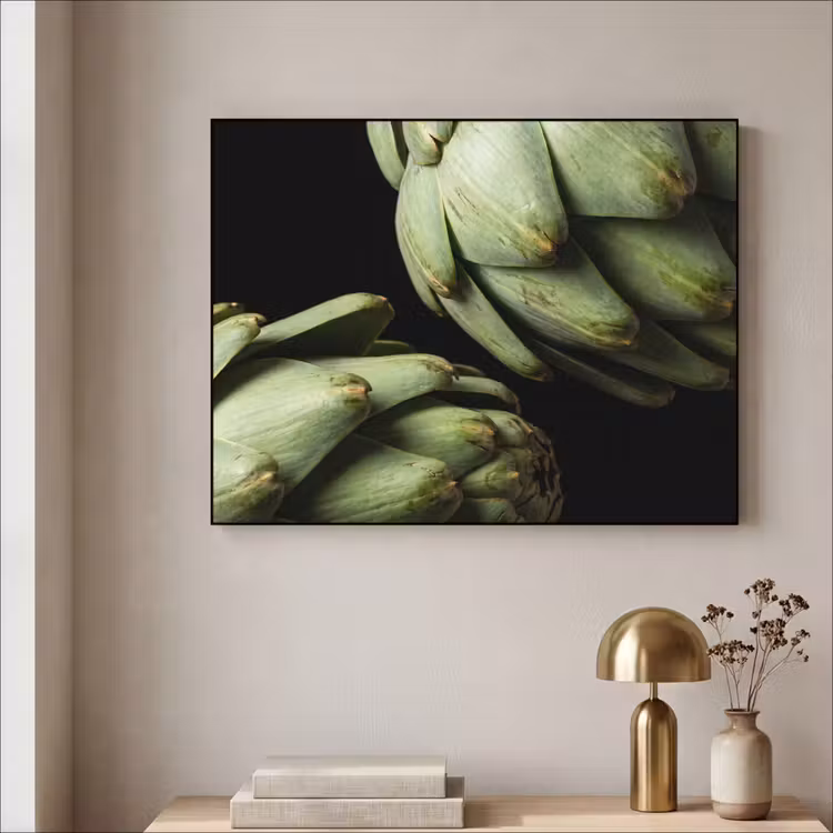 Art frame - Artisjok - Groen - Eten - Artisjok - Groen - Eten Textielframe zwart klein