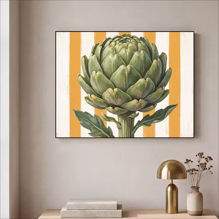 Art frame - Artisjok - Modern - Groente - Artisjok - Modern - Groente Textielframe zwart klein
