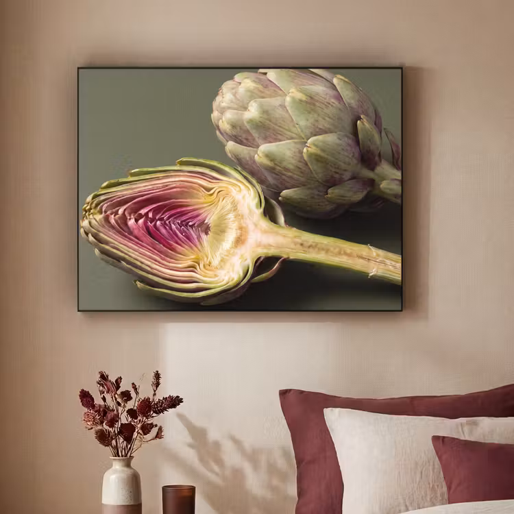 Art frame - Artisjok - Paars - Voedsel - Artisjok - Paars - Voedsel Textielframe zwart klein