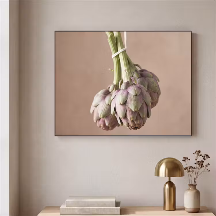 Art frame - Artisjokken - Hangend - Groenten - Artisjokken - Hangend - Groenten Textielframe zwart klein
