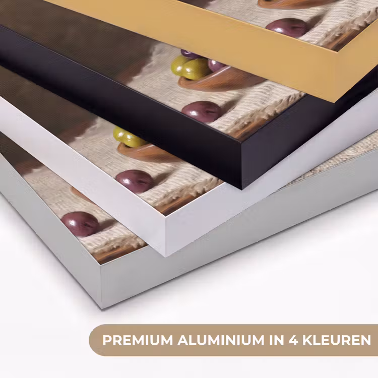 Art frame - Artisjokken - Olijven - Eten - Artisjokken - Olijven - Eten Textielframe zwart klein