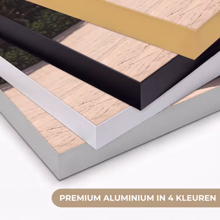 Auto - Picknick - Zomer - Geel Textielframe zwart klein -USP_kleurenNL