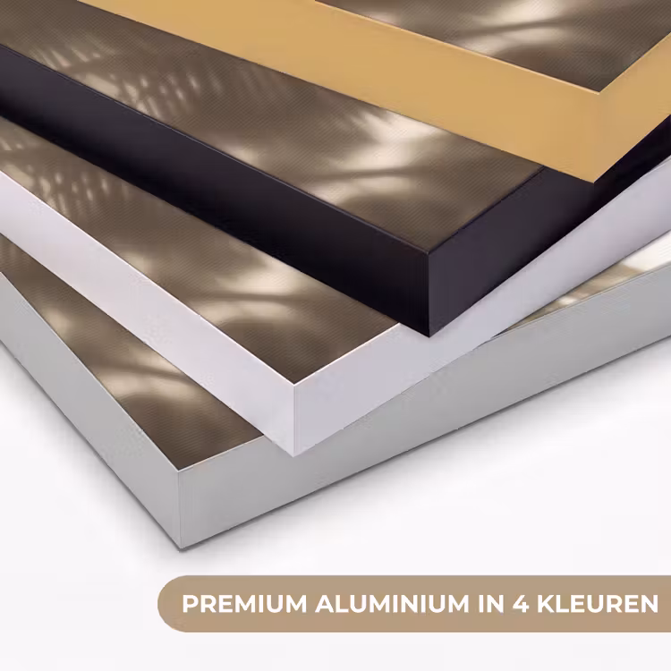 Badkleding - Palmbomen - Schaduw - Tropisch Textielframe zwart klein -USP_kleurenNL
