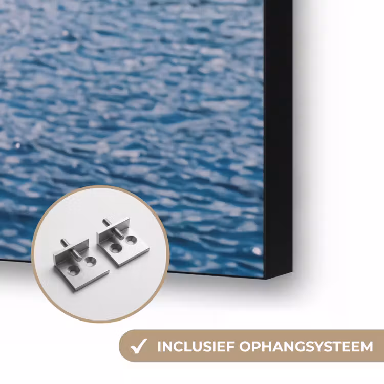 Badmode - Bikini - Zee - Bergen - Geel Textielframe zwart klein -USP_ophangsysteemNL