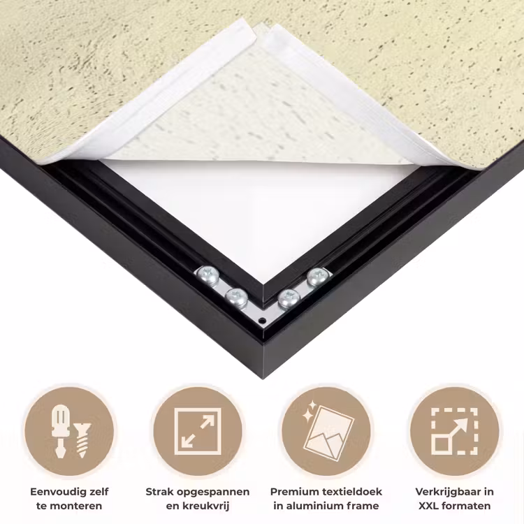 Badpak - Schaduw - Muur - Zomer - Minimalistisch Textielframe zwart klein -USP_feed_closeupNL