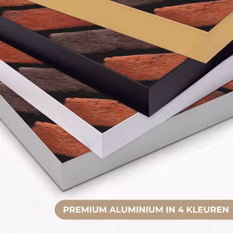 Bakstenen - Visgraat - Structuur - Roodbruin Textielframe zwart klein 947 -USP_kleurenNL