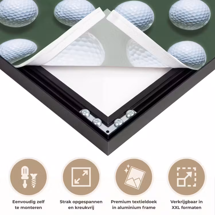 Ballen - Golf - Groen Textielframe zwart klein 947 -USP_feed_closeupNL