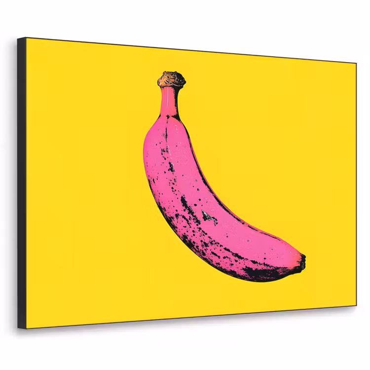 Banaan - Grafisch - Geel Textielframe - compleet frame klein -3d