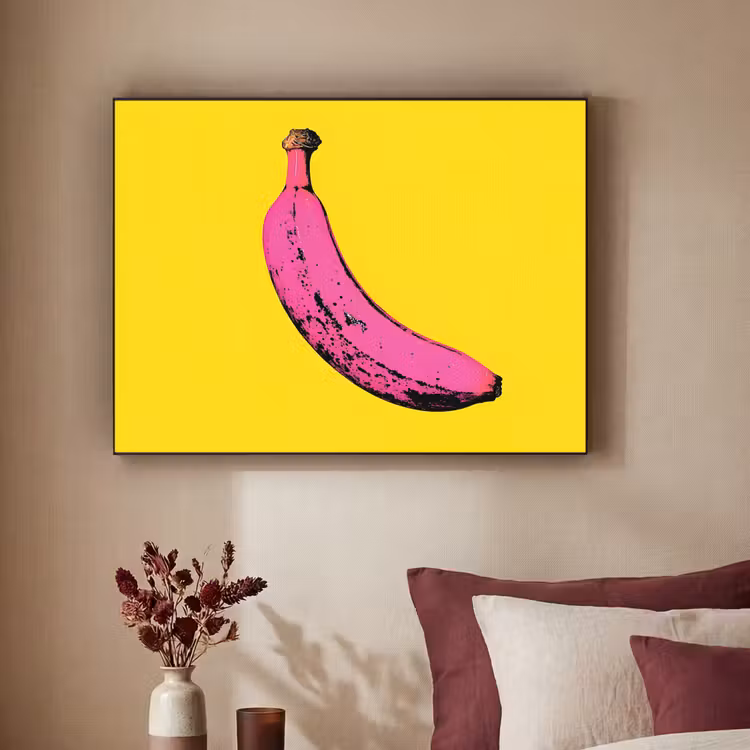Banaan - Grafisch - Geel Textielframe - compleet frame klein -sfeer1