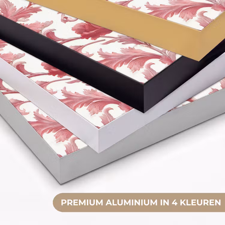 Barok - Patroon - Rood Textielframe zwart klein 947 -USP_kleurenNL