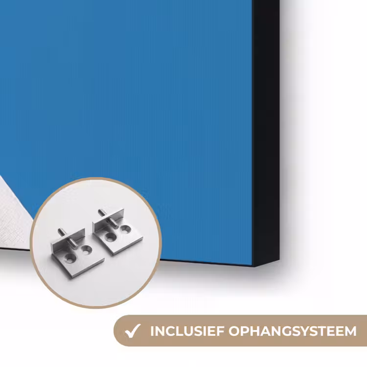 Basket - Bal - Blauw - Zwevend Textielframe zwart klein -USP_ophangsysteemNL