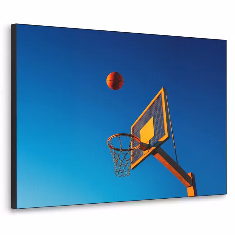 Basketbal -  Lucht - Ring Textielframe zwart klein -3d