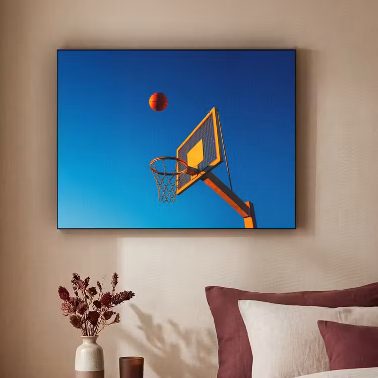 Basketbal -  Lucht - Ring Textielframe - compleet frame klein -sfeer1