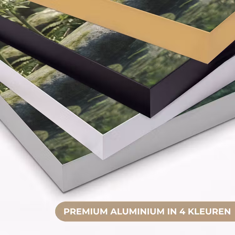 Beek - Waterval - Natuur - Groen Textielframe zwart klein -USP_kleurenNL