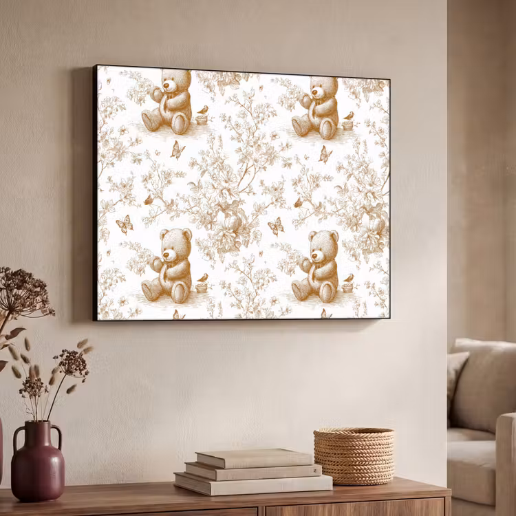 Beer - Tijdloos - Bruin Textielframe zwart klein 947 -sfeer3