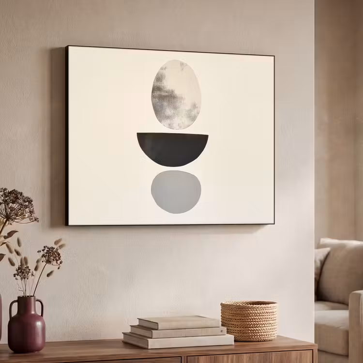Beige - Japandi - Wabi sabi Textielframe - compleet frame klein -sfeer3