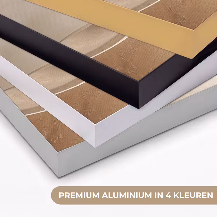 Beige - Natuur - Abstract - Modern Textielframe zwart klein -USP_kleurenNL