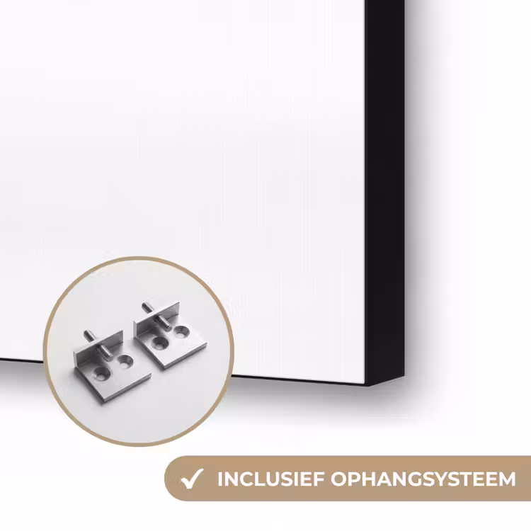 Benen - Hakken - Glas - Zwart - Wit - Speels Textielframe zwart klein -USP_ophangsysteemNL