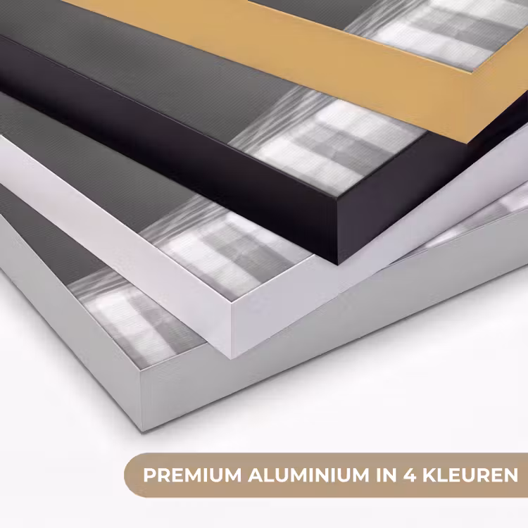 Bengaal - Kat - Tafelkleed - Zwart - Wit - Dier Textielframe zwart klein -USP_kleurenNL