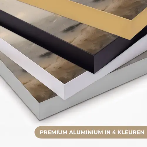 Berglandschap - Mist  - Penseelstreken Textielframe zwart klein -USP_kleurenNL