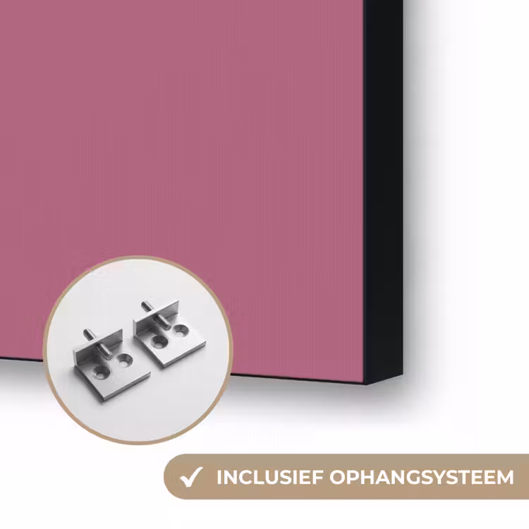 Berry - Roze -Pink Textielframe zwart klein 947 -USP_ophangsysteemNL