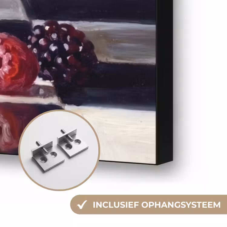 Art frame - Bessen - Kristal - Stilleven - Bessen - Kristal - Stilleven Textielframe zwart klein