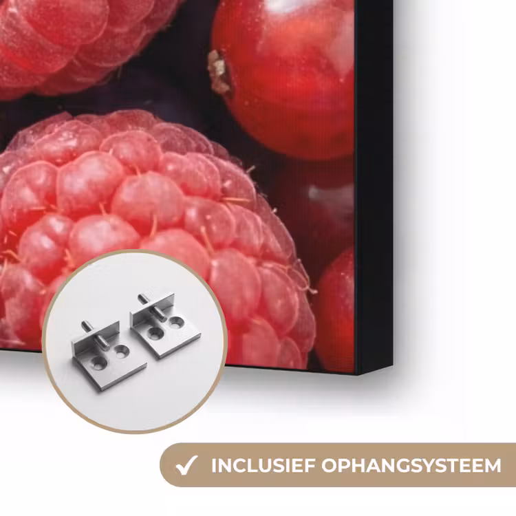 Bessen - Mix - Vers - Eten - Kleurrijk Textielframe zwart klein -USP_ophangsysteemNL