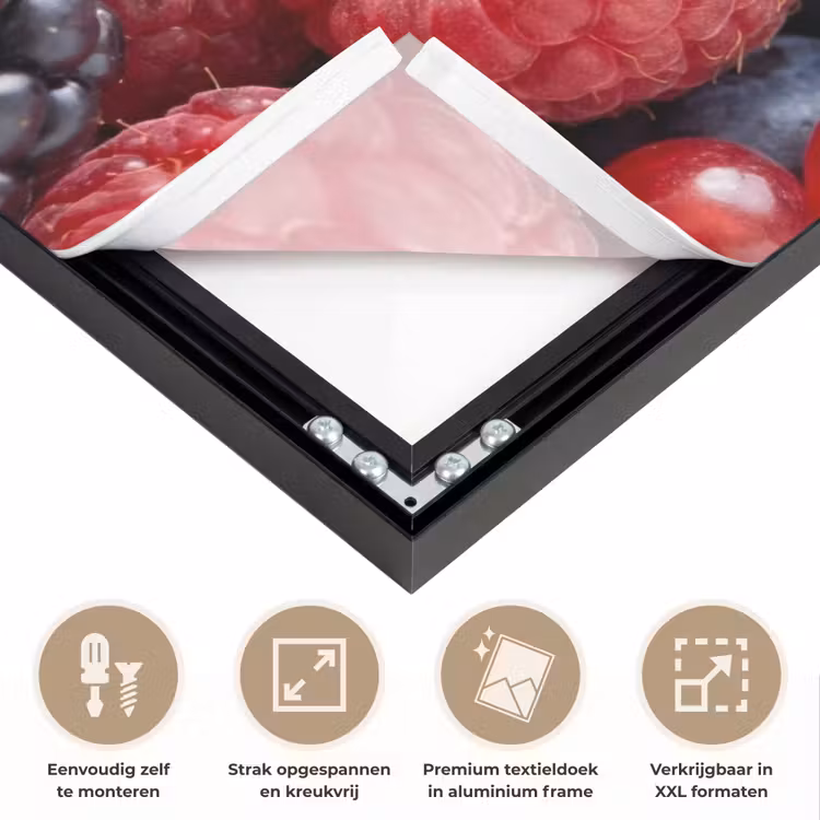 Bessen - Mix - Vers - Eten - Kleurrijk Textielframe zwart klein -USP_feed_closeupNL