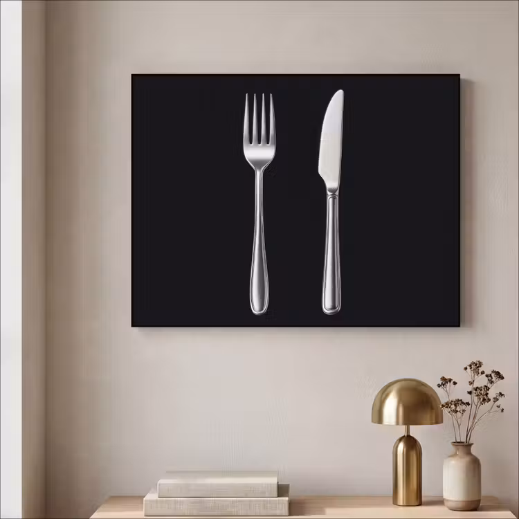 Bestek - Klassiek - Elegant Textielframe - compleet frame klein -sfeer2